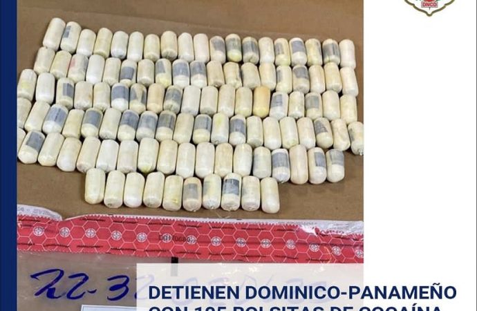Detienen  en el Aila Dominico-Panameño con 105 bolsitas de cocaína en el estómago
