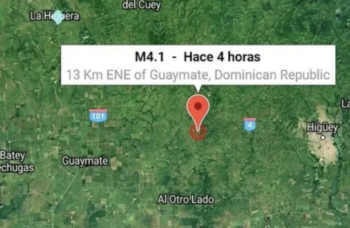 Se reporta temblor de tierra de 4.0 grados en Higüey