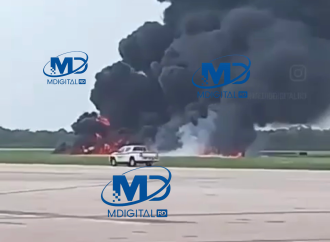 Se incendia aeronave tras aterrizaje de emergencia en el Aeropuerto Internacional de La Romana