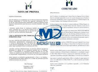 Suprema Corte deja firme sentencia del TSA a favor de Alex Domingo del Rosario en caso contra INDOTEL