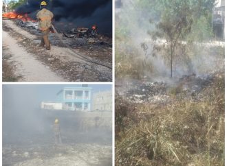 Bomberos sofocan seis incendios de áreas verdes y quema de basura en Verón-Punta Cana