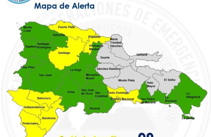 COE coloca a La Altagracia en alerta verde por incidencia de vaguada