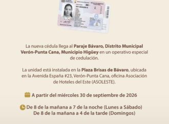 Nueva cédula llega a Bávaro con operativo especial de la JCE y ASOLESTE